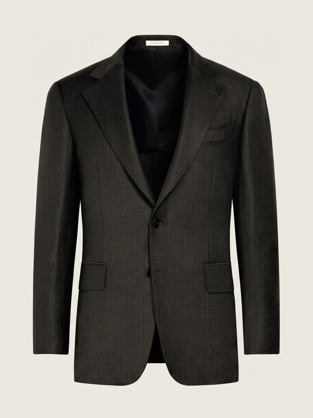 Dark houndstooth blazer, studio packshot