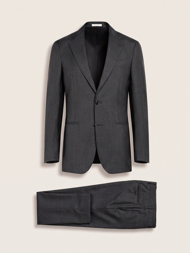Dark grey suit, studio packshot