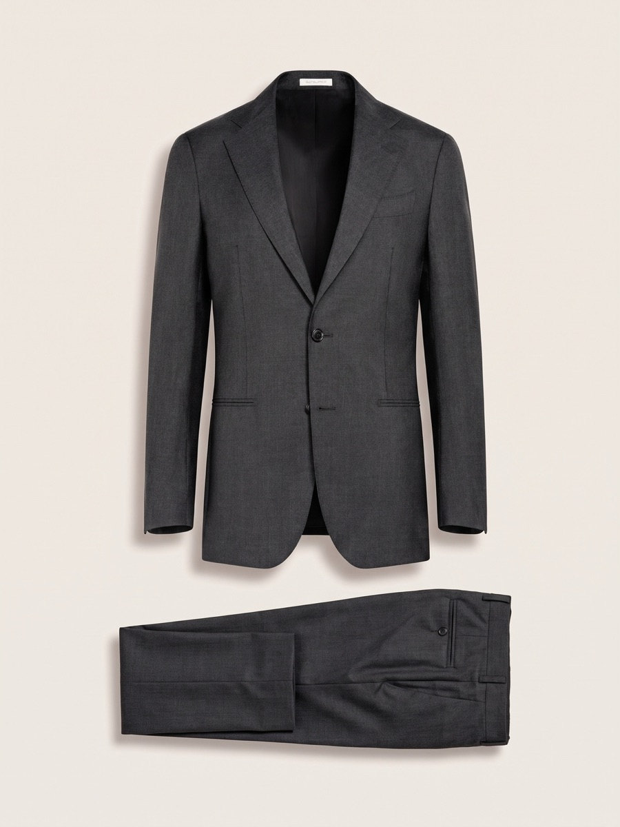 Dark grey suit, studio packshot